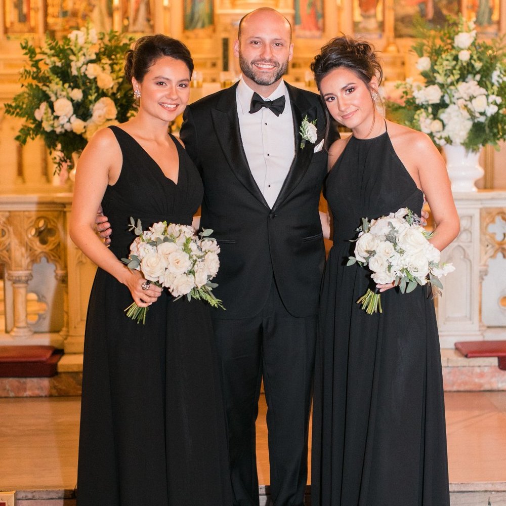 Amsale Jayla Bridesmaid Dress in Black